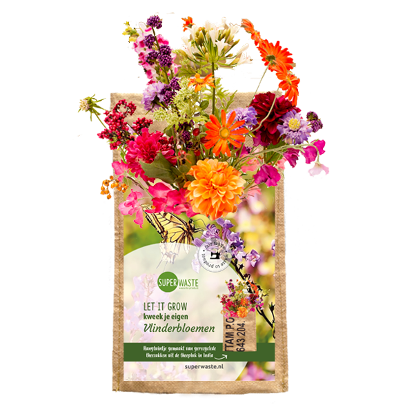Züchten Sie Ihre eigenen Schmetterlingsblumen – nachhaltige Gärtnerei in recycelter Tüte