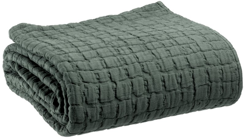 Cubrecama lavado a la piedra Swami Tomillo 240 x 260