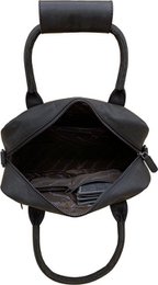 Tas dames zwart leer met korte en lange hengsels | Stijlvolle dameshandtas van leer