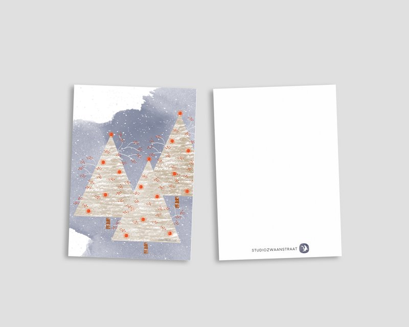 postal - serie 'Navidad' - 'Bosque de árboles de Navidad'