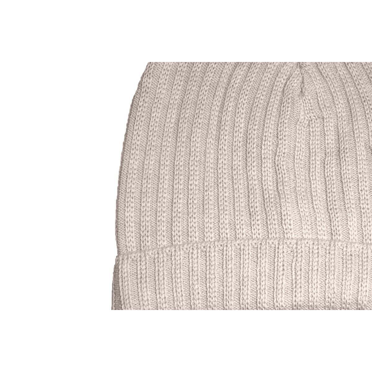 Beige wool and acrylic beanie