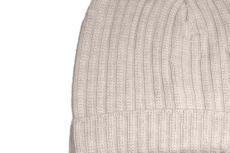 Beige wool and acrylic beanie