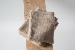 Bath Deco Washcloth - Soft & Organic Cotton - Oak Beige