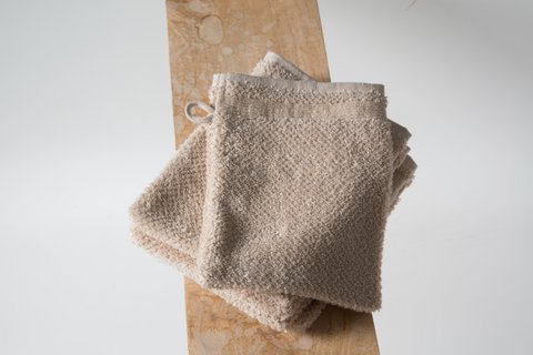 Bath Deco Washcloth - Soft & Organic Cotton - Oak Beige