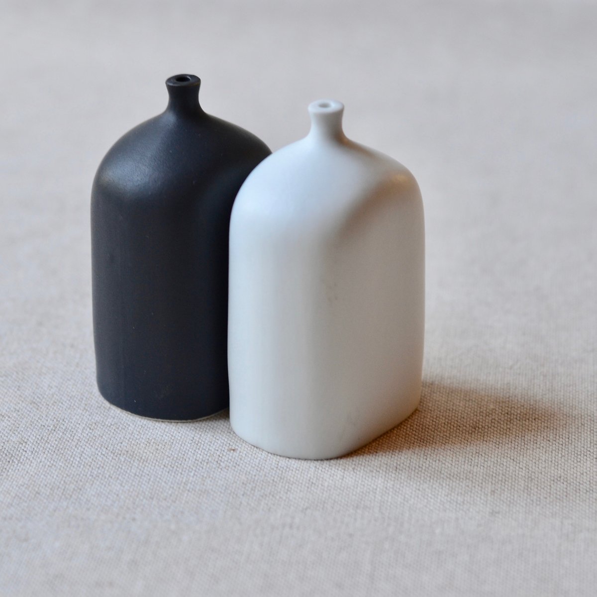 Black + White Vials Salt + Pepper Set