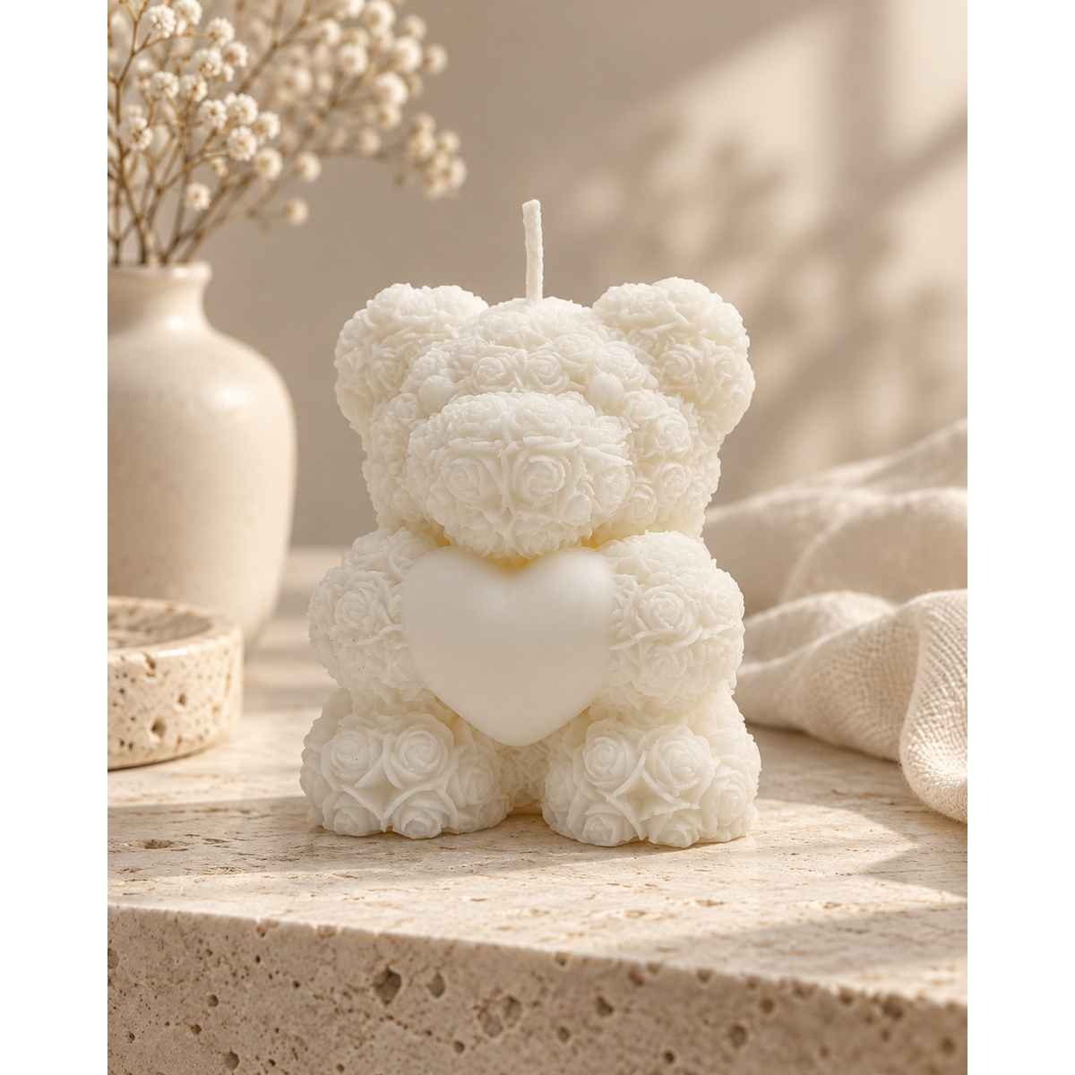 Love Bear kaars | koolzaadwas