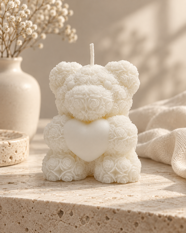 Love Bear kaars | koolzaadwas