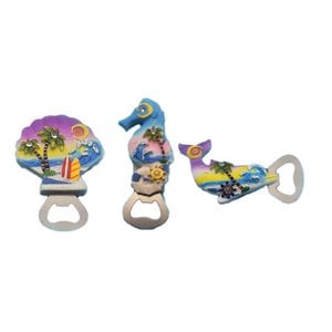 Souvenir Seaside Magnet Bottle Opener Sealife Scenes