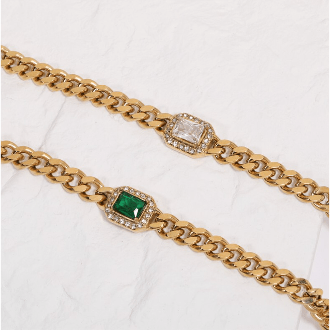Rafal - Cuban Link Chain Halskæde Cz Crystal Choker