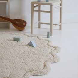 Waschbarer Kinderteppich aus Baumwolle SWEET APRIL ECRU