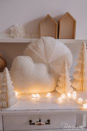 Fluffy Boucle Cloud Pillow "White teddy"
