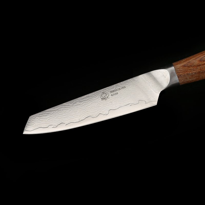 PUMA IP set of 3:   7” Santoku + 5.5” Santoku + 4”paring set  Magnet-Bambus Messerhalter