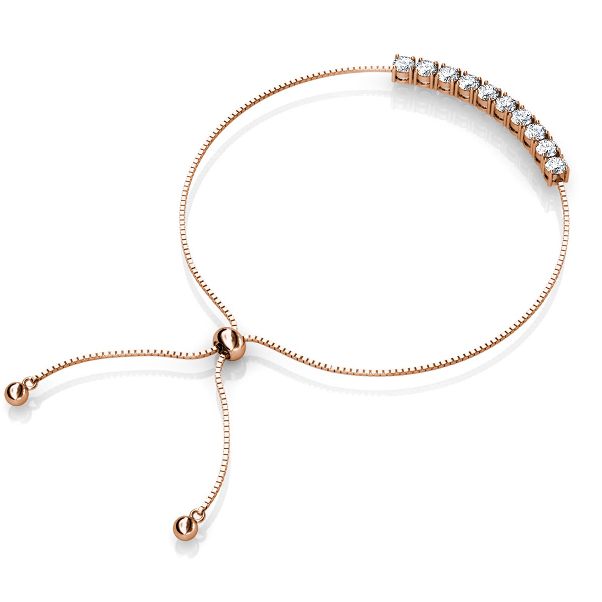 Pulsera Crystal Mia - Oro rosa y cristal