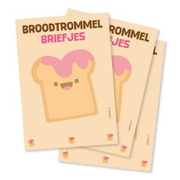 A6 sized notepad with a cute, minimalist character design in a light green color. The notepad is labeled "Breadbox Notes" and has a simple, friendly illustration on the cover.