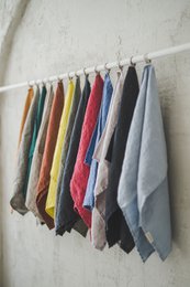 Küchenhandtücher aus Leinen, weich und saugfähig, in verschiedenen Farben