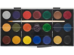 Waterverfdoos FC 21 kleuren (diameter 24cm) incl. penseel