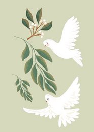 Sustainable card peace doves