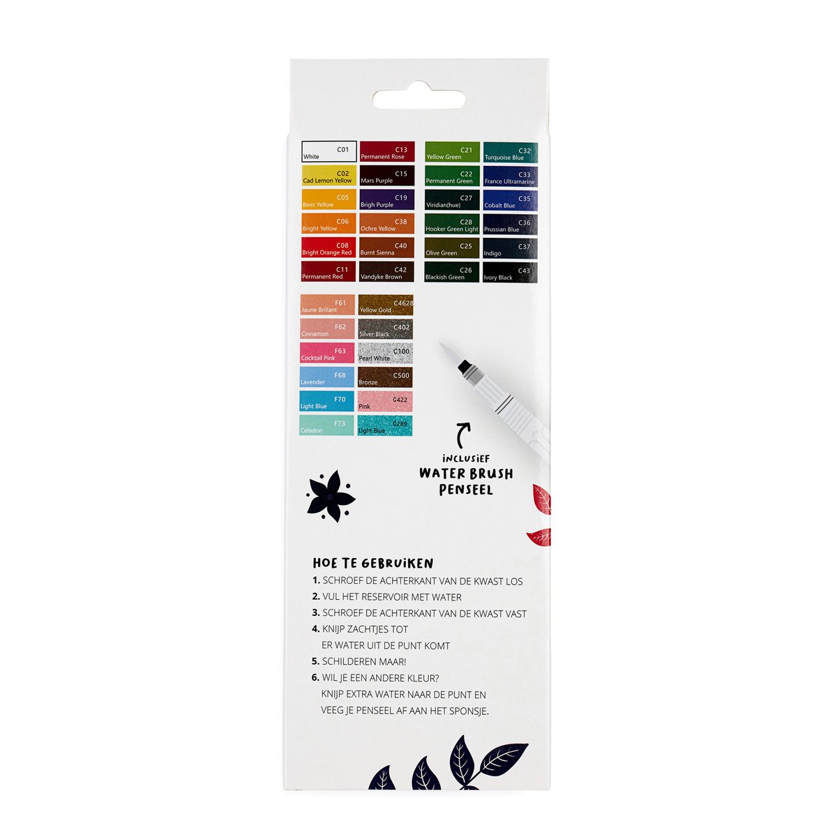 Watercolor Paint Set with 36 Colors