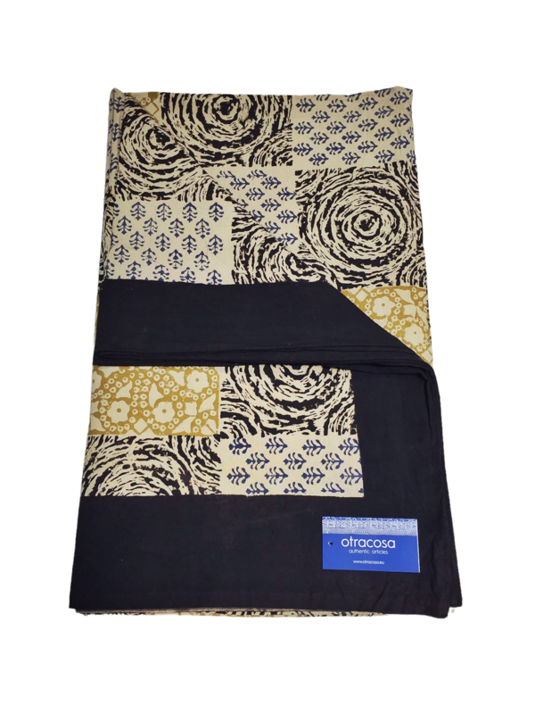 Überwurf Bagru Cotton Small - Otra Cosa - Schwarz/Navy/Ecru/Gold - 6