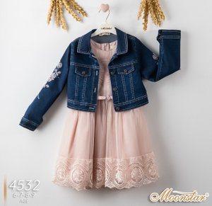 Kinderkleid mit Jacke 2-er Set/MS-4532/SL