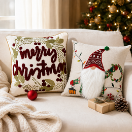 Kerstkussenhoes set van 2, inclusief gratis vulling