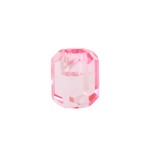 Candlestick Candle Holder Crystal Pink