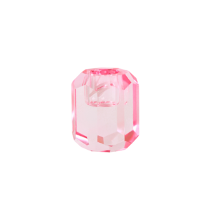 Candlestick Candle Holder Crystal Pink