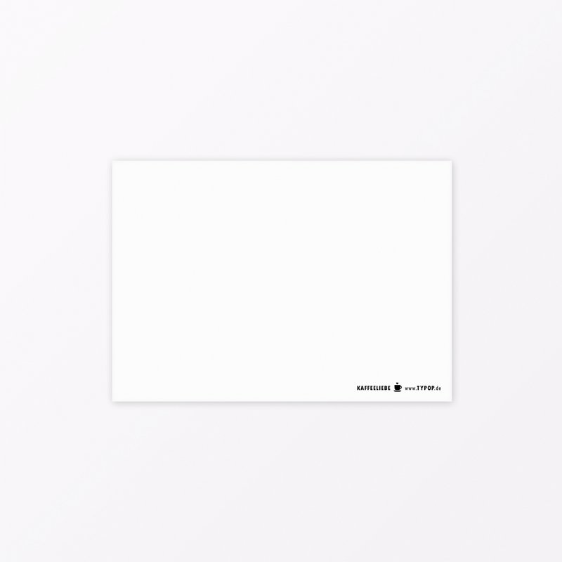 Postal "Me encanta el café" A6 con lámina dorada
