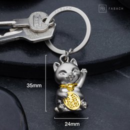 Glückskatze Winkekatze Schlüsselanhänger "Maneki Neko" - Süßer Lucky Cat Katze Anhänger - Katze Glücksbringer