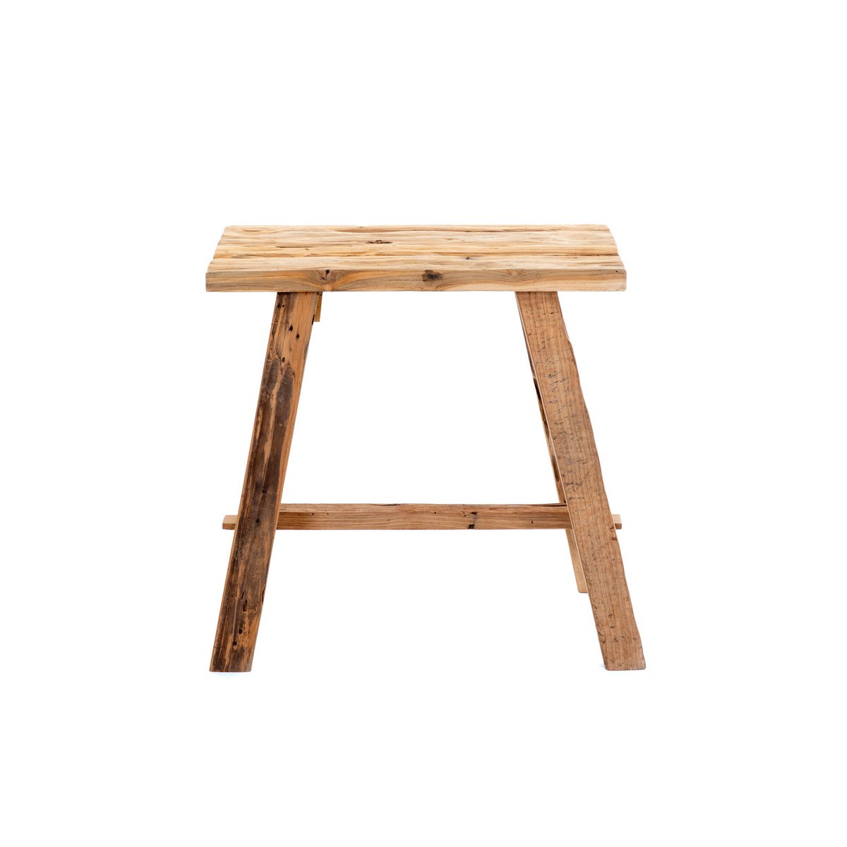 Tabouret vintage teck récupéré 50 cm