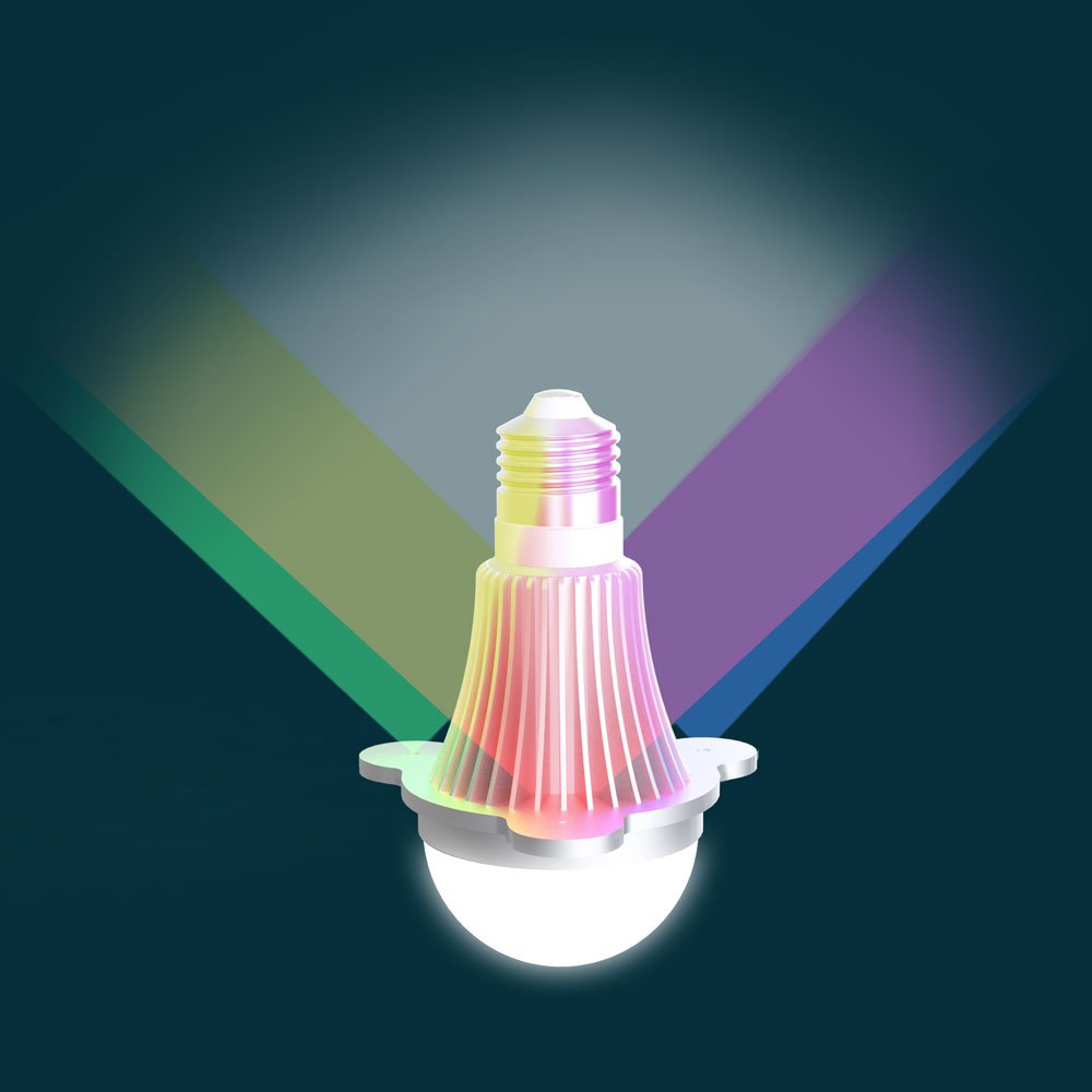 CMYK-Lampe 1: wirft farbige Schatten
