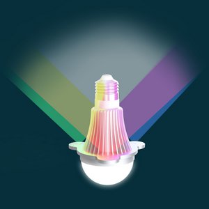 CMYK bulb 1: sheds coloured shadows