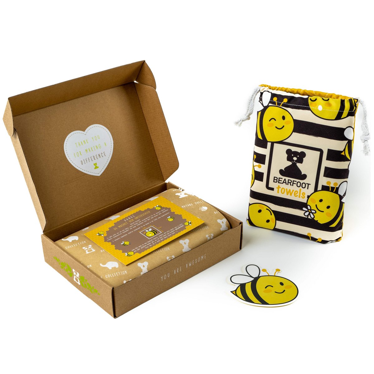Bee Beach Towel - Microfiber