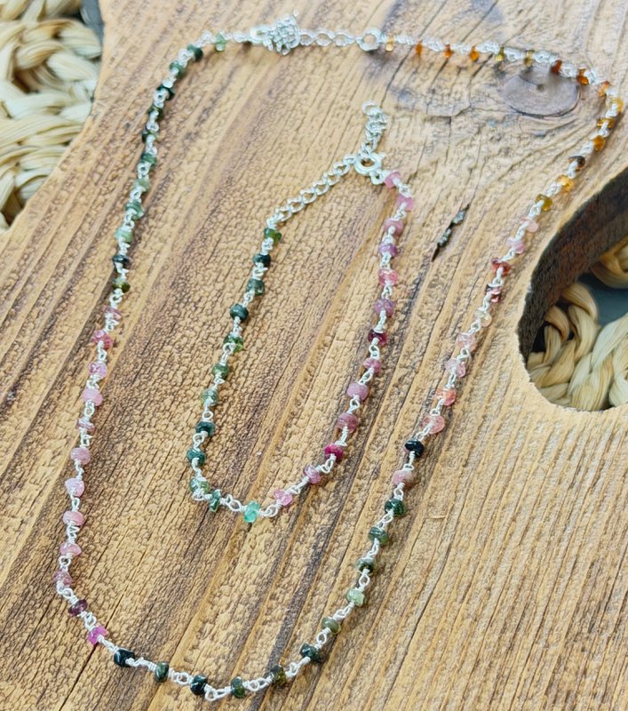 Toermalijn ketting 925 zilver