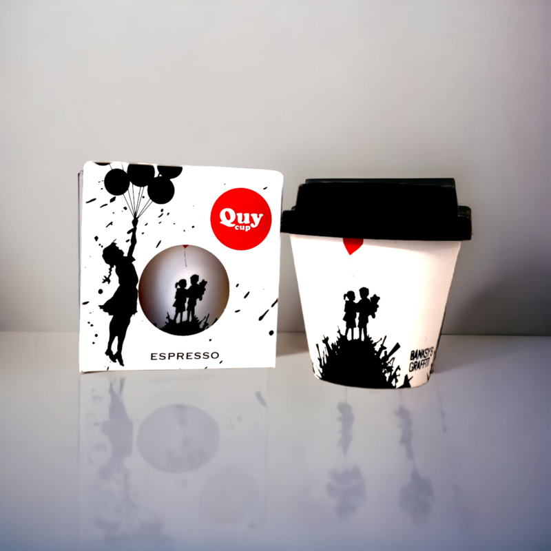 Filiżanka Banksy Espresso w RPET 90 ml - Kids On Guns Hill