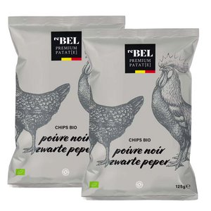ReBEL Premium Organic Black Pepper Chips 2x125g