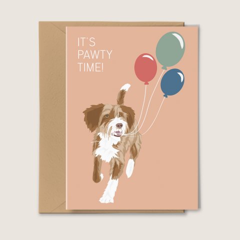 Grußkarte - Es ist Pawty Time