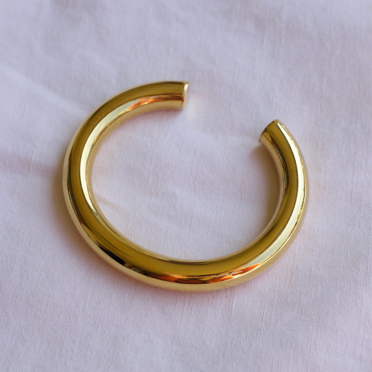 Fisk - Chunky Bracelet Manchette Poli Or Argent