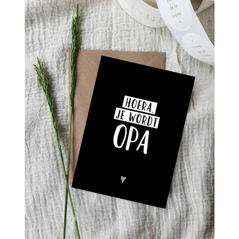 Ansichtkaart || Hoera je wordt opa