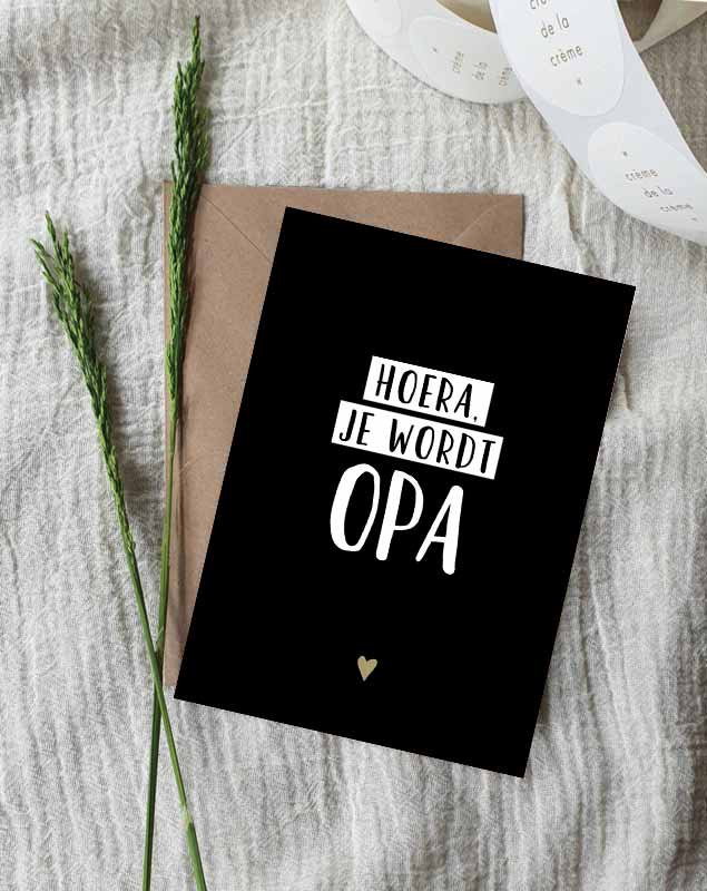 Ansichtkaart || Hoera je wordt opa
