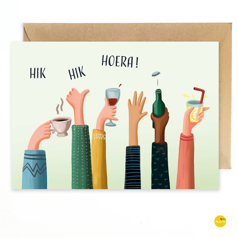 greeting card Hik Hik Hooray