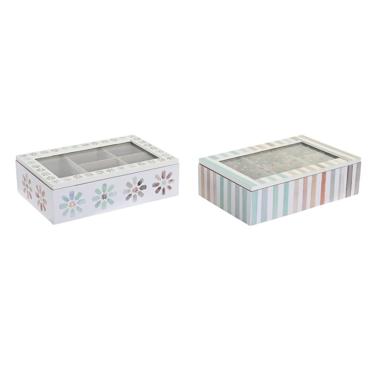 INFUSIONS BOX MDF GLASS 23X15X7 2 ASSORTMENTS. PC200271