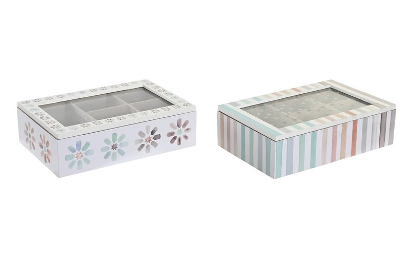 CAJA INFUSIONES MDF CRISTAL 23X15X7 2 SURT. PC200271