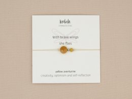 Armband rock, gele aventurijn, zilver en goud