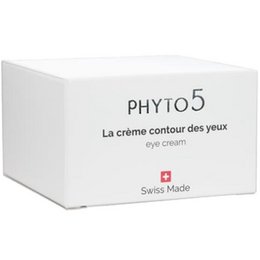 Phyto 5 eye cream, a Swiss-made eye cream available in 100ml and 15ml sizes, designed to nourish and care for the delicate eye area.
