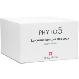 Phyto 5 eye cream, a Swiss-made eye cream available in 100ml and 15ml sizes, designed to nourish and care for the delicate eye area.