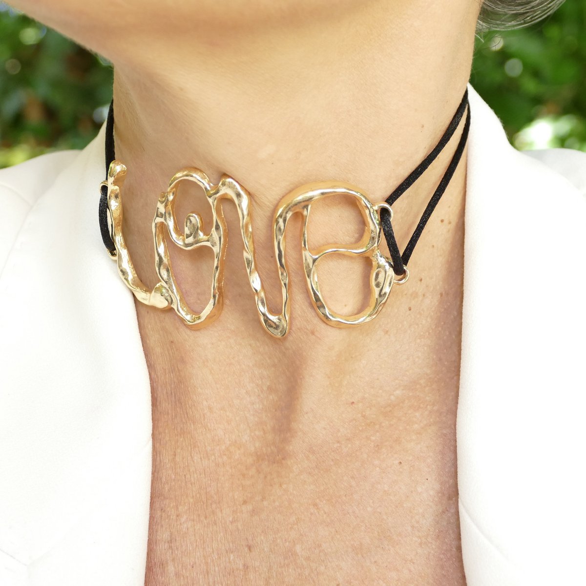 Choker kraag gouden ketting Love
