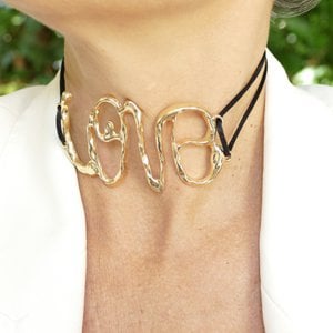 Choker kraag gouden ketting Love