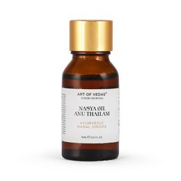 Ayurvedic Nasya Oil - Anu Thailam 15ml | Tradycyjny olej z terapii nosowej dla zatok i dobrego samopoczucia oddechowego