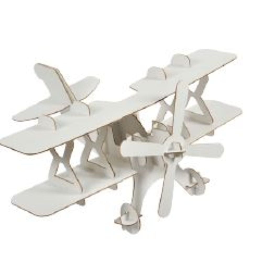 Maqueta de avión, juguete de cartón para construcción y pintura, bricolaje, 3D, blanco, 6+